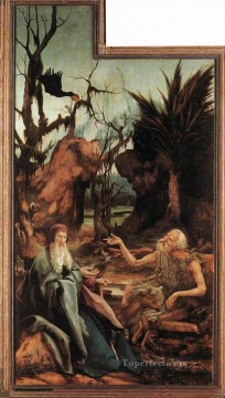  DESIERTO Obras - San Pablo y Antonio en el desierto Renacimiento Matthias Grunewald